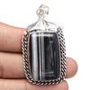 Pendant Gray Botswana Agate Gemstone Mother's Day Gift Silver Jewelry 2.25"