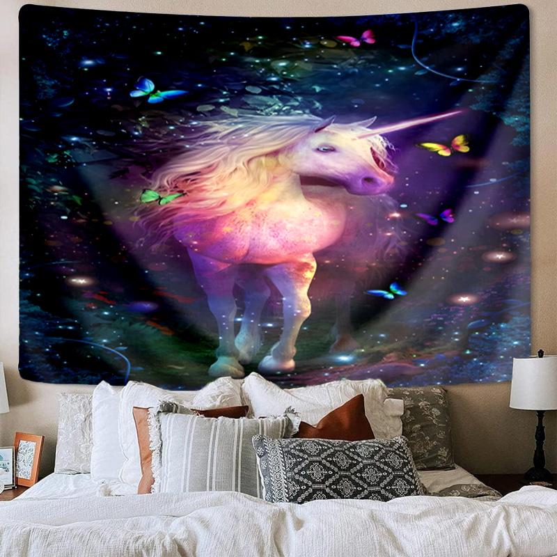 Magical Unicorn Garden Tapestry Room Decoration Wall Hanging for Living Room Bedroom, dormitory, Birthday and Christmas gifts