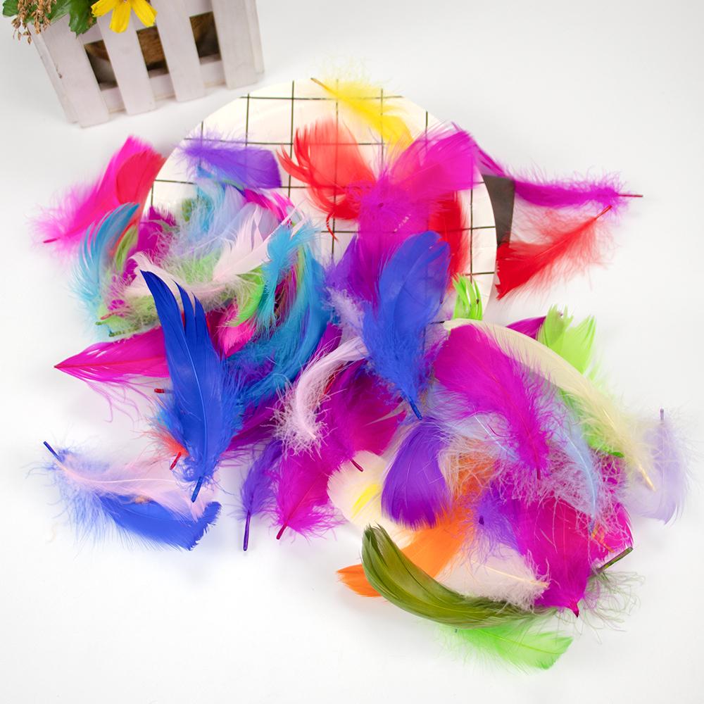 50PCS 5-12cm Natural Goose Feathers Bulk for DIY Crafts Wedding Costume Hair Accessories Party Decorations
