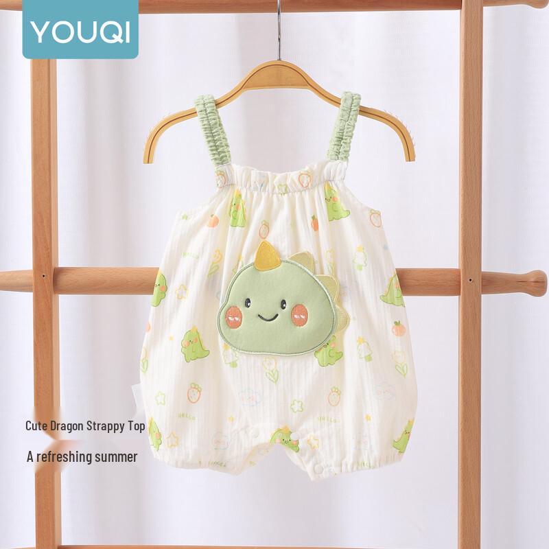 Youqi Infant Summer Cotton Sleeveless Romper