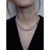 Grey Pearl Sapphire Necklace