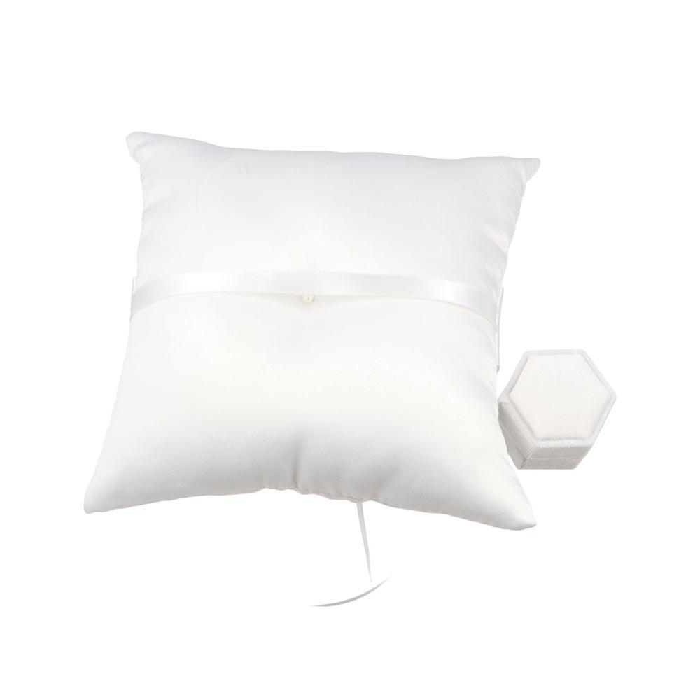 

Pearls Gift Bridal Decor Double Bow Ring Bearer Wedding Supplies Ring Pillow Pocket Ring Pillow