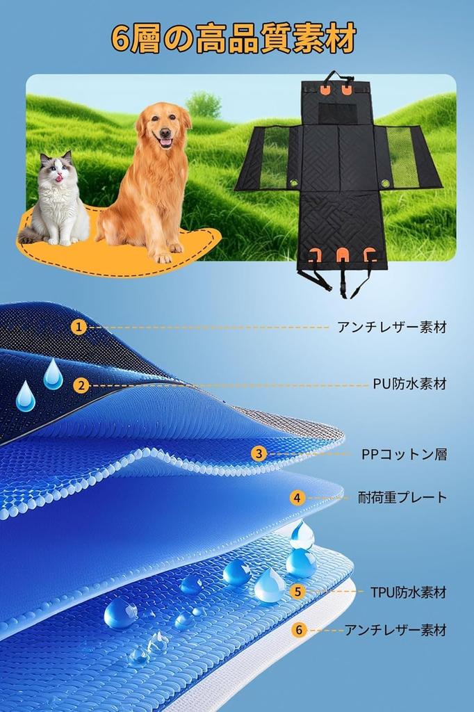 SONGSONG Stability Design Pet Car Seat for Prevents Securely Attaches to Rear Suitable for All Car All Breeds of Dogs and Car Dog Car Accessories Size