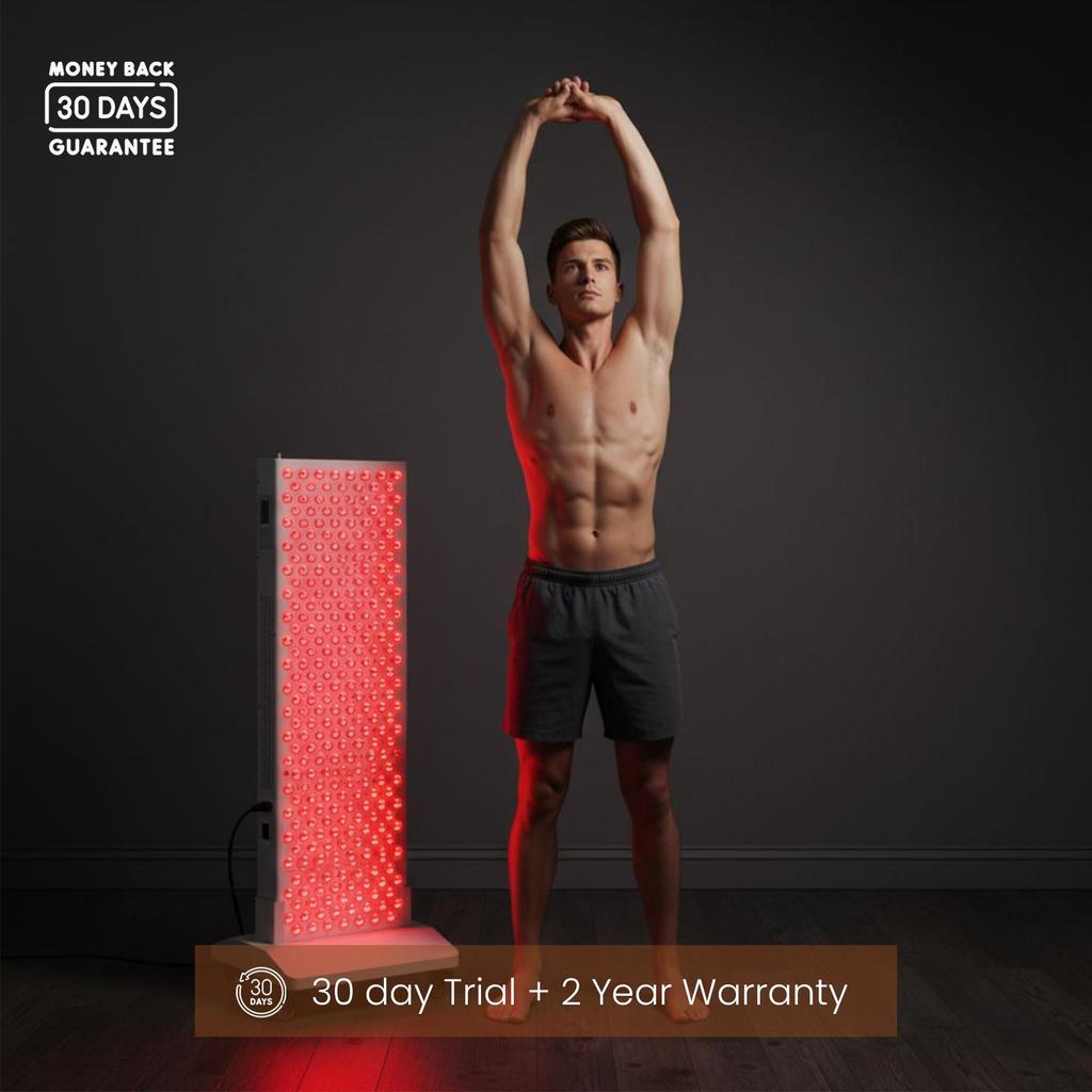 Mvolo Platinum Series 7000 – Infrared Light Therapy Panel – 7 Wavelengths – 1050W High-Power – Adjustable Brightness