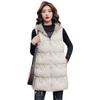 New Fashion Thickened Slim-fit Hooded Vest Warm Cotton Autumn and Winter Women's Skinny Vest Double-sided Jacket