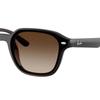 RayBan Brand Logo Design Square Sunglasses for Unisex Couples In Black