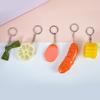 4 Pcs Simulation Food Keychain Decorative Keychain Hot Dog Pendant Hanging Ornaments Bag Charm Decorations Car Key Chain