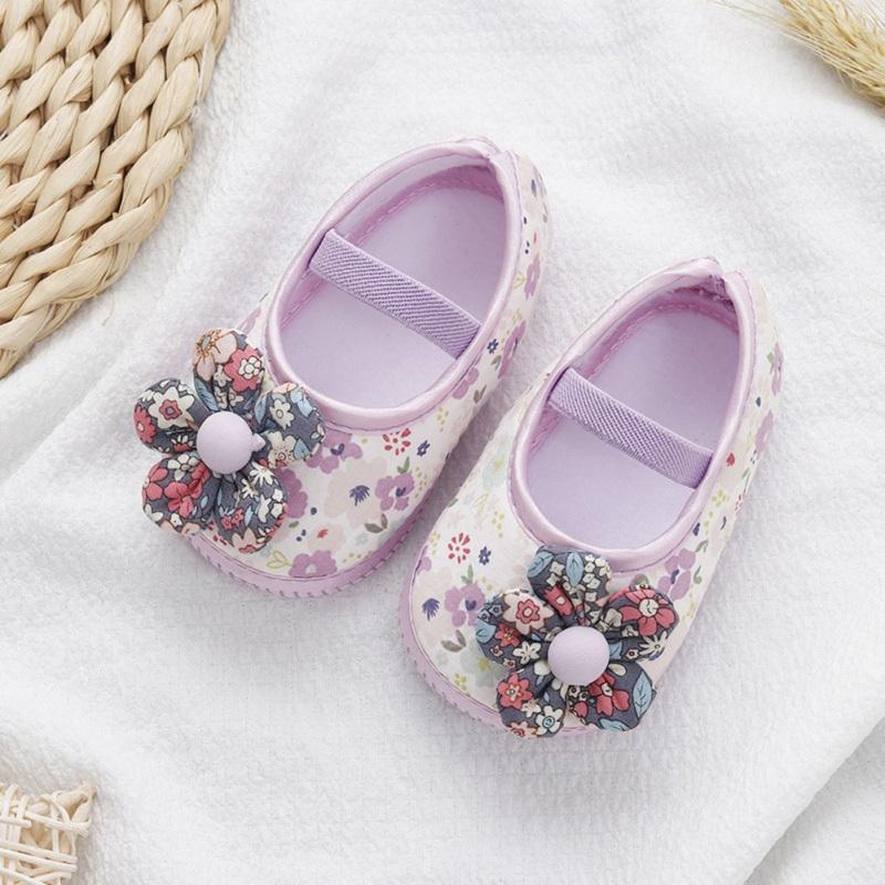 

Летние парусиновые туфли для маленьких девочек, милые туфли принцессы для первых ходунков, обучающая прогулочная обувь на мягкой подошве с цветочным принтом 13