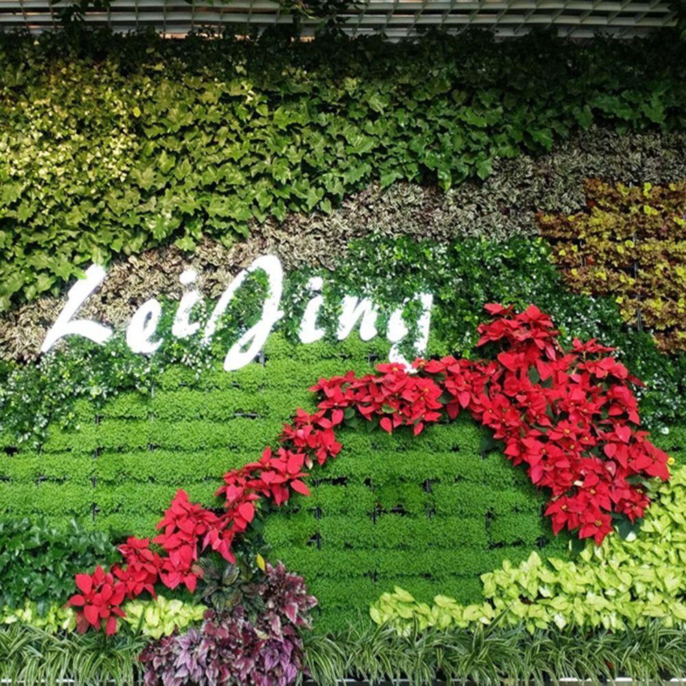 DIY Artificial Plant Wall Panel Flower Eternal Life Simulation Maple Plant Sheet Durable Lifelike Fake Green Grass Mat Wedding