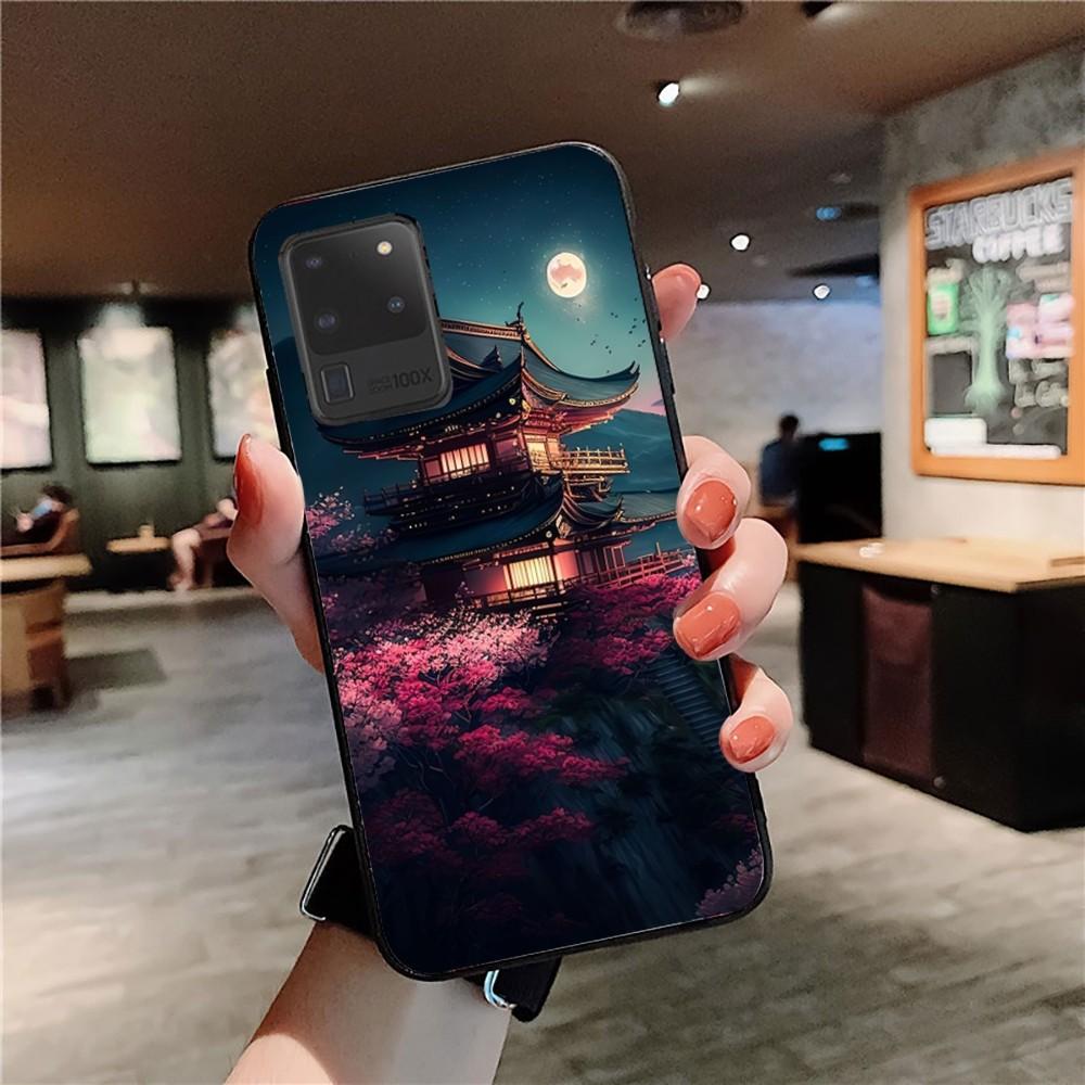 Japanese Aesthetic Mount Fuji Landscape Phone Case For Samsung S 9 10 20 21 22 23 30 23plus lite Ultra FE S10lite Fundas