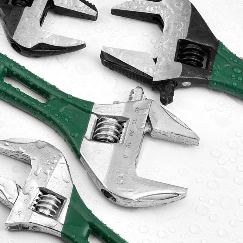 6/8inch Adjustable Wrench Professional Shifters Spanner with Wide Calibers Opening for Household