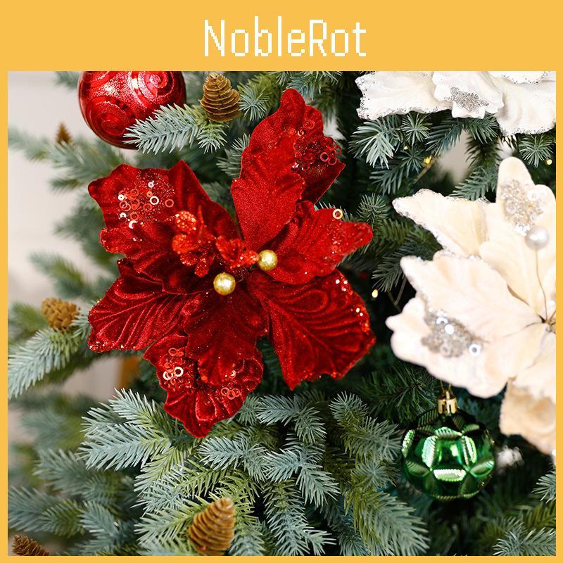 With Flower Christmas Glittering Design For Holiday Decoration Interior