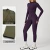 Plus Velvet Nude Yoga Jumpsuit - Outdoor Warm Fitness Wear
