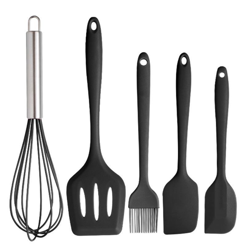 Silicone Kitchenware All-inclusive Five-piece Set Baking Five-piece Set Kitchenware Full Set Shovel Silicone Shovel Oil Brush Egg Beater