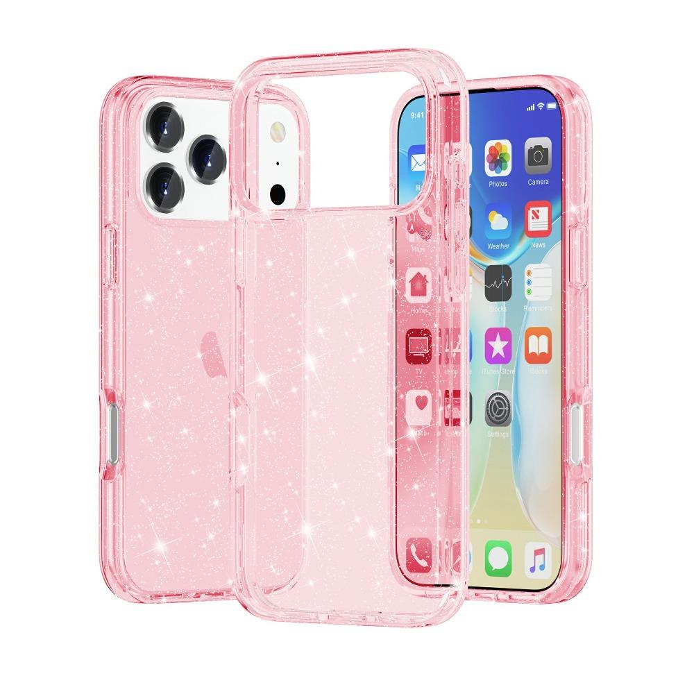 Luxury Glitter PC+TPU Rugged Armor Case For IPhone 17 Air 16 15 14 Plus 13 12 11 Pro Max Multi-layer Anti-Drop Bumper Back Cover
