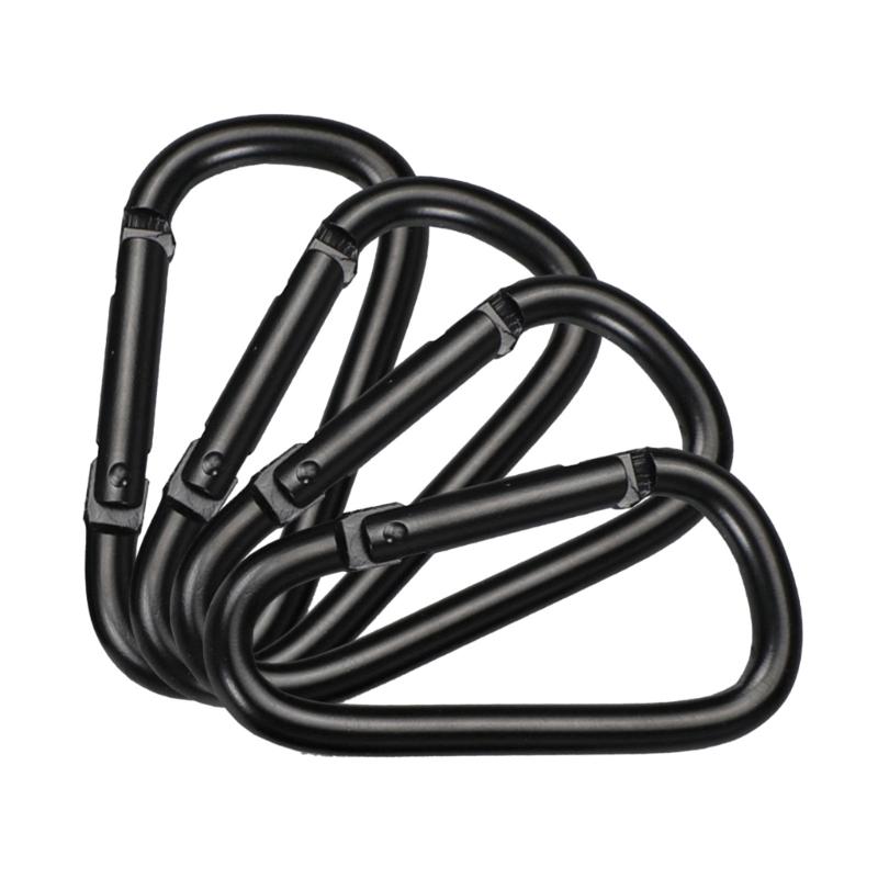 

4 Pcs Heavy Duty Spring Snap Hook Small Mountaineering Buckle D Rings Clip Hook Climbing Carabiner Keychain Clip