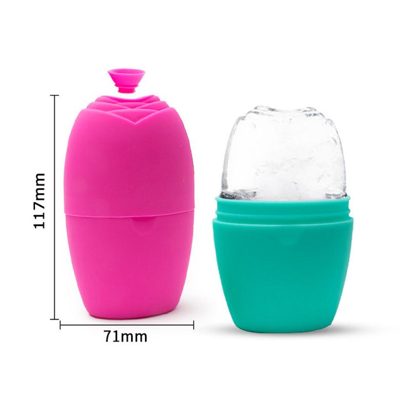 1Pcs Ice Cube Beauty Massage Silicone Ice Mold Summer Reusable Ice Face Roller For Eye Puffiness Ice Facial Roller Shrink Pores