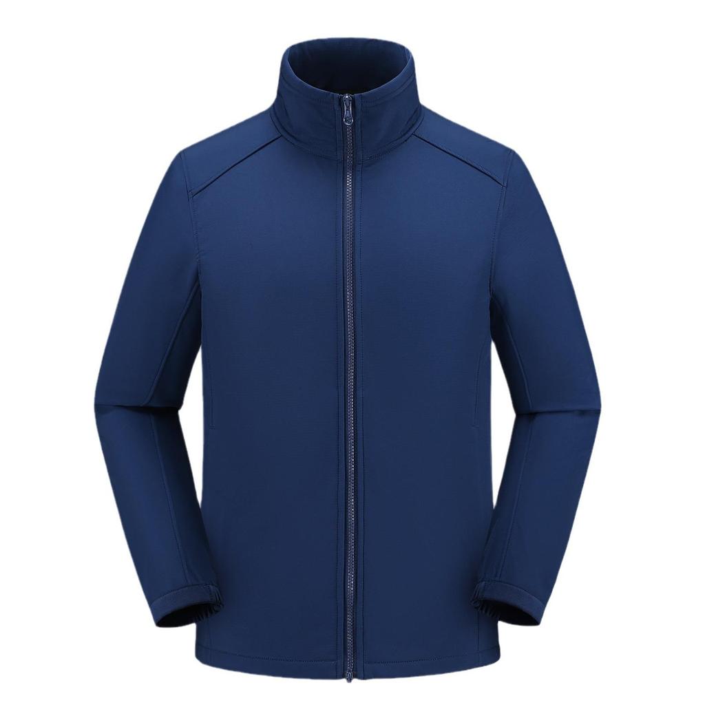Logo-Printed Stand Collar Jacket: Outdoor Windbreaker for Spring/Autumn, Trendy Chinese Style Workwear for Mountaineering