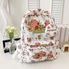 Multi-Compartment Capybara Backpack Waterproof Children's Shoulder Bag  Kids