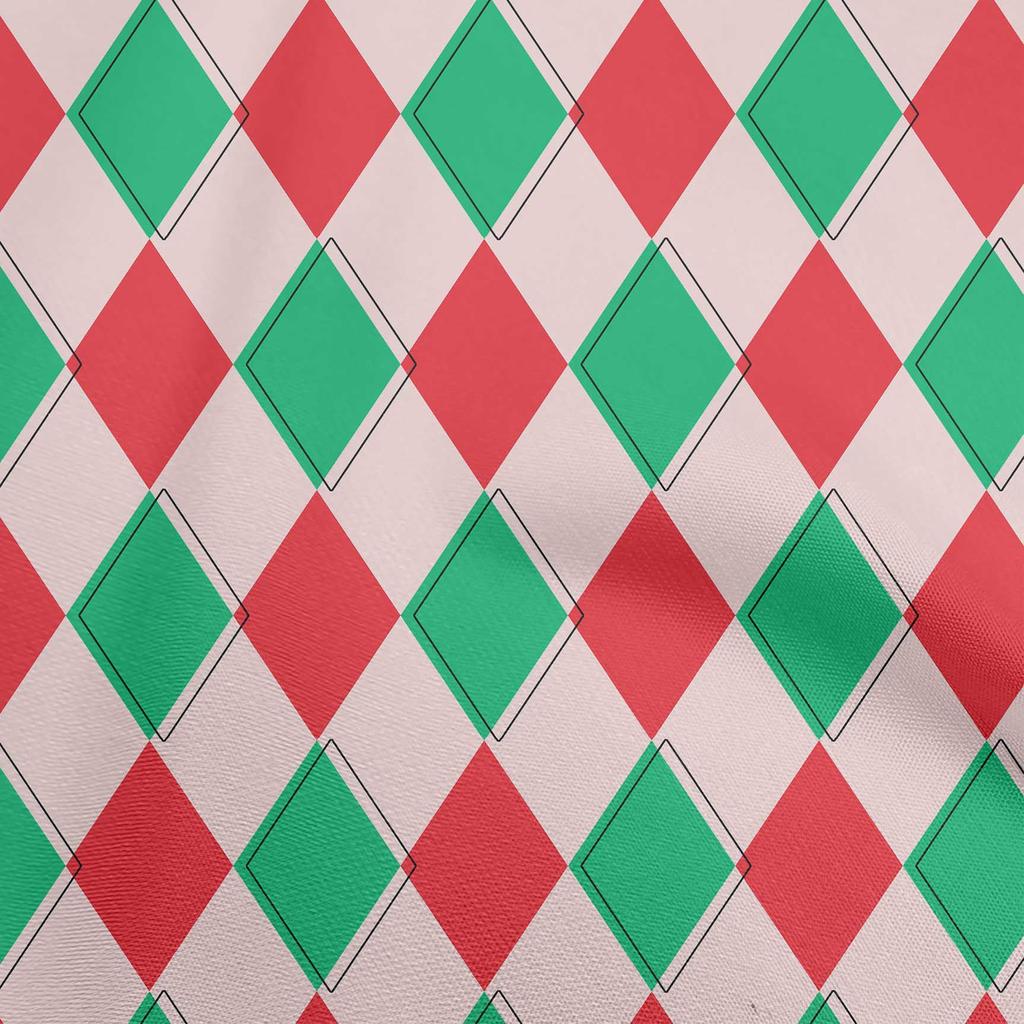 oneOone Cotton Flex Brown Fabric Argyle Fabric For Sewing Printed Craft Fabric By The Yard 40 Inch