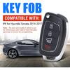 Keyless Entry Remote Key Fob Replacement for Hyundai Sonata 2014 2015 2016 2017 433MHz 4 Buttons (FCC ID:TQ8-RKE-4F16 PN: 95430-C1010)