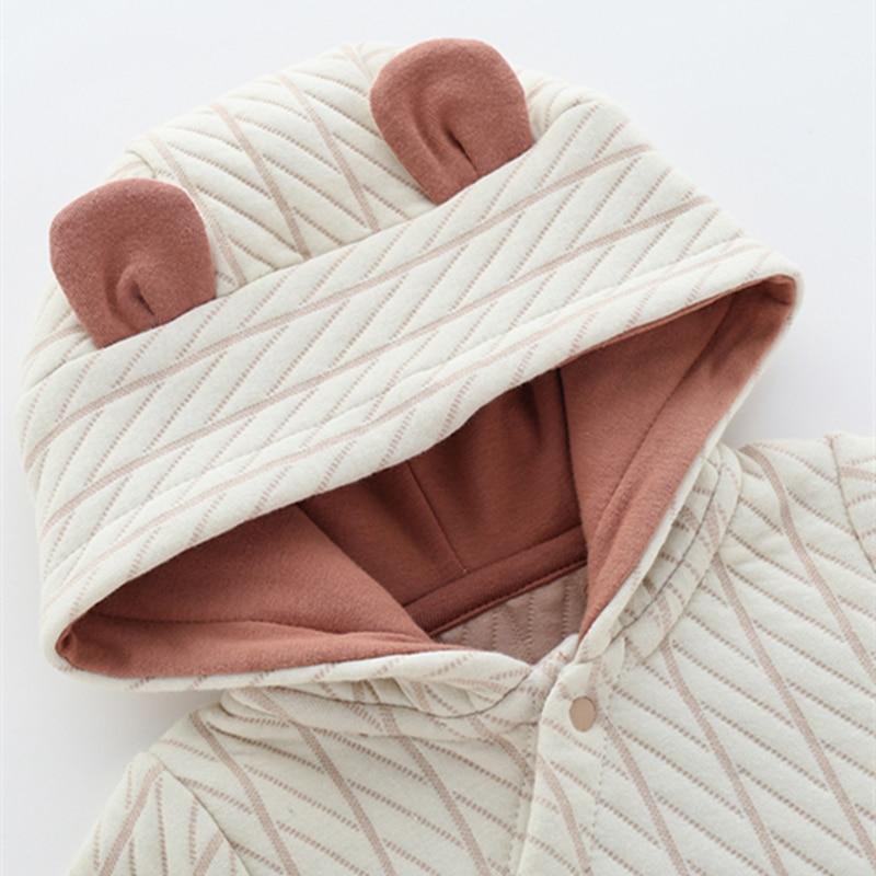 Unisex Winter Newborn Baby Hooded Rompers Thicken Warm Long Sleeve Jumpsuit Christmas Onesie Clothes