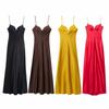 European American Women's Clothing Summer Temperament Silk Satin Texture Suspender Long Dress