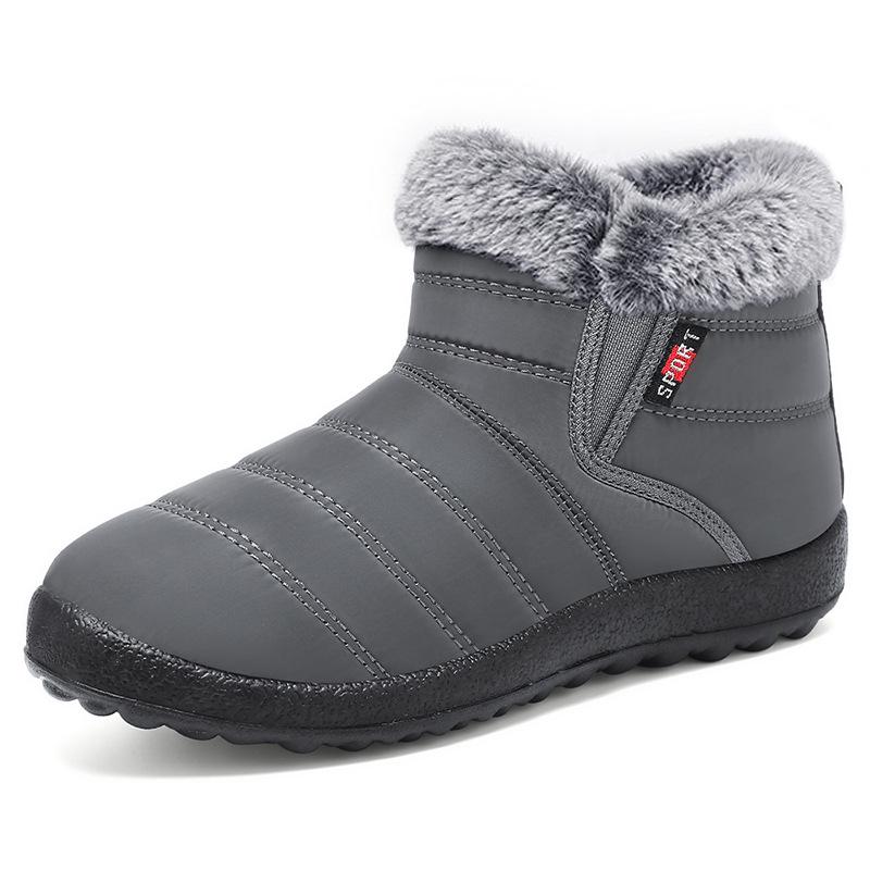 

Женские зимние плюшевые сноубутсы - Толстые, теплые, универсальная повседневная обувь 40 серый