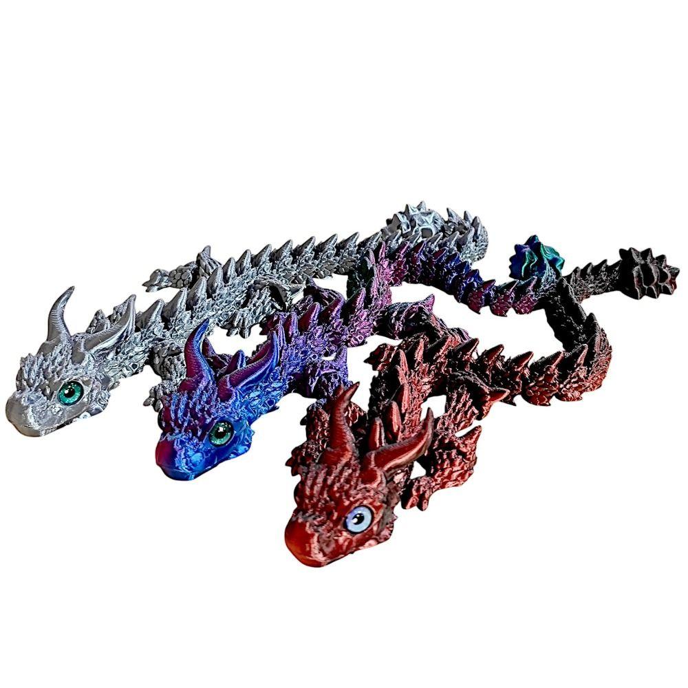 All-in-one Molding 3D Printed Dragon Chinese Dragon 3D Articulated Dragon Toys  Kid Gift
