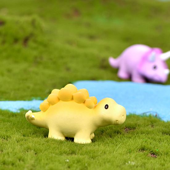 Layout Props Dinosaur Figurine Exquisite Workmanship Resin Micro Landscape Cheerful Dinosaur Decoration for Desktop