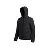 Solid Color Hooded Zipper Simple Long Sleeve Cotton Jacket Men Jackets GQ4936-BLACK