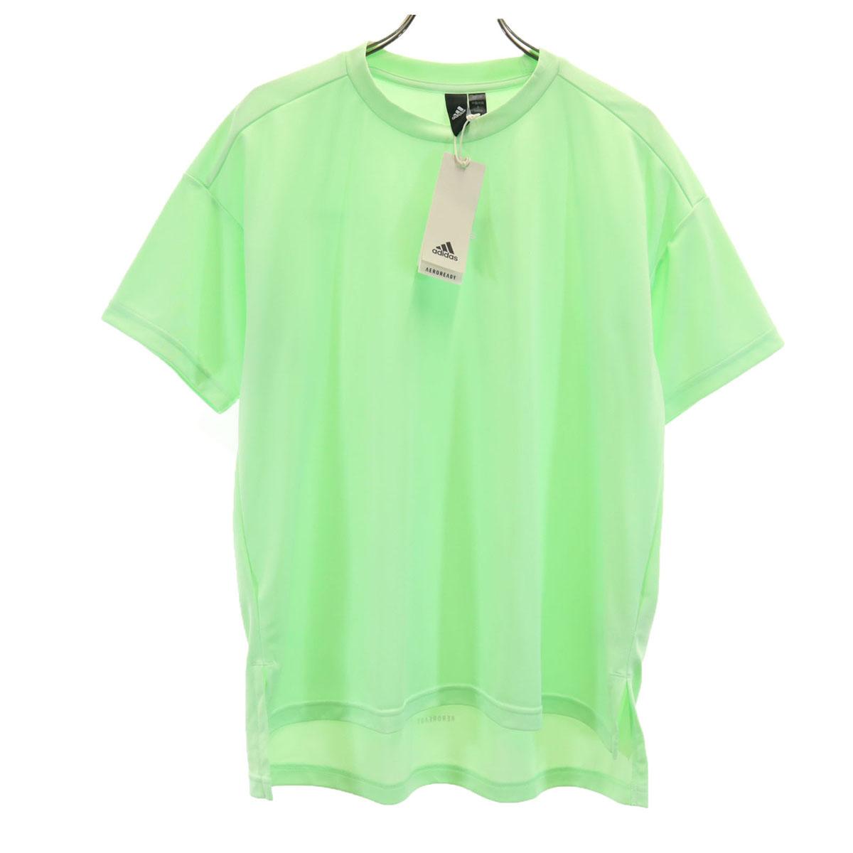 

неиспользованная тренировочная футболка с коротким рукавом adidas M желтовато-зеленая женская б/у