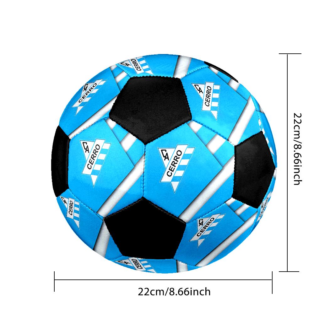 SIZE 5 Cerro Porteño Soccer Ball Colorful All Ages Machine Stitched PVC Competition Ready Durable High-Bounce