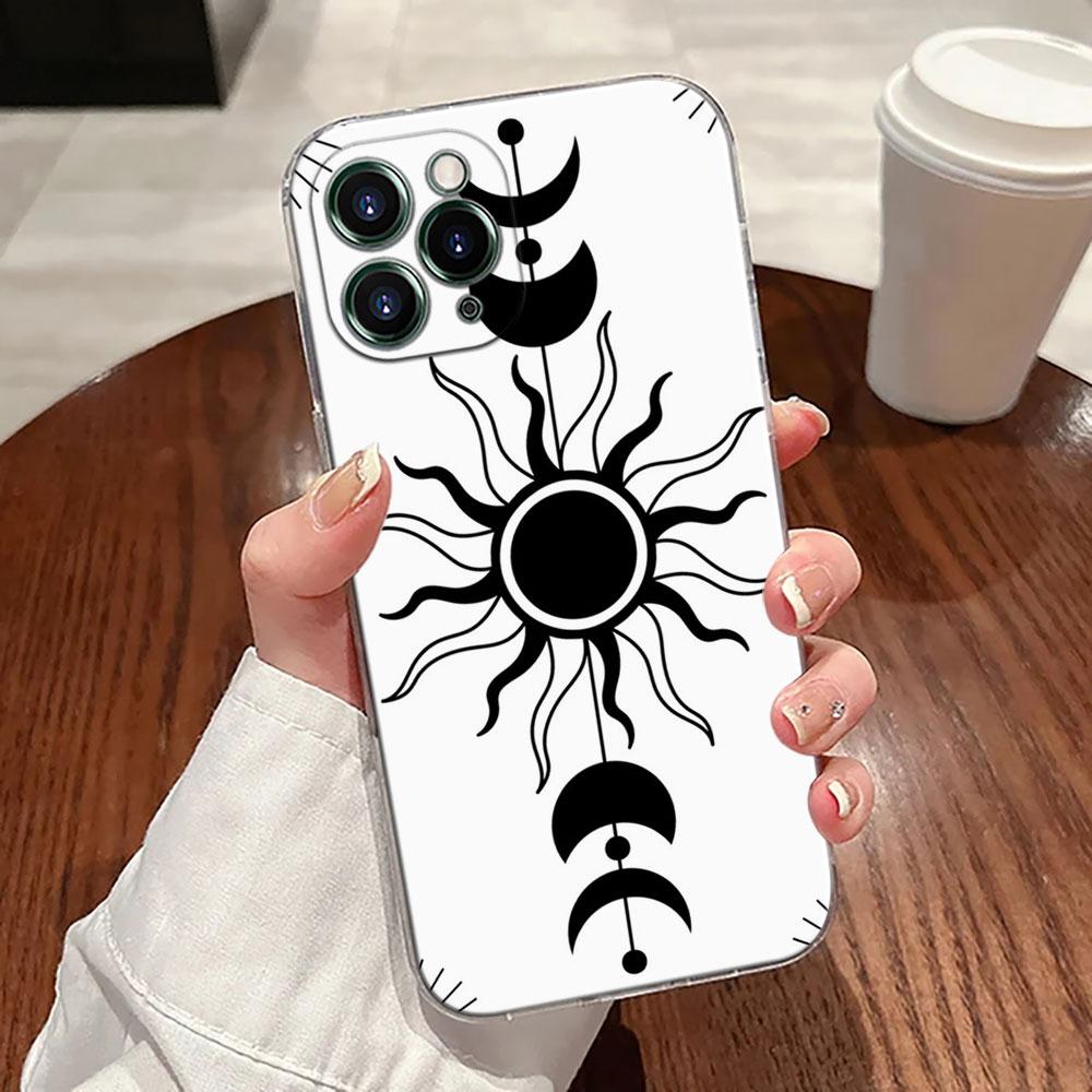 Sun Moon Tarot Card Astrology Magic Case For Apple iPhone 17 16 15 14 13 12 11 Pro Max 16 Plus 16E 17Air 17Pro Phone Cover Funda