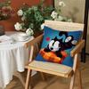 F-Felix The Cat Exquisite Cushion Cover Silky Short Plush Invisible Zipper Dustproof Sofa Pillow Case For Home Decor