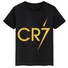 Stylish Black Cristiano Ronaldo "Siuuu" Goal Celebration Football Graphic Casual Cotton Short-Sleeve T-Shirt