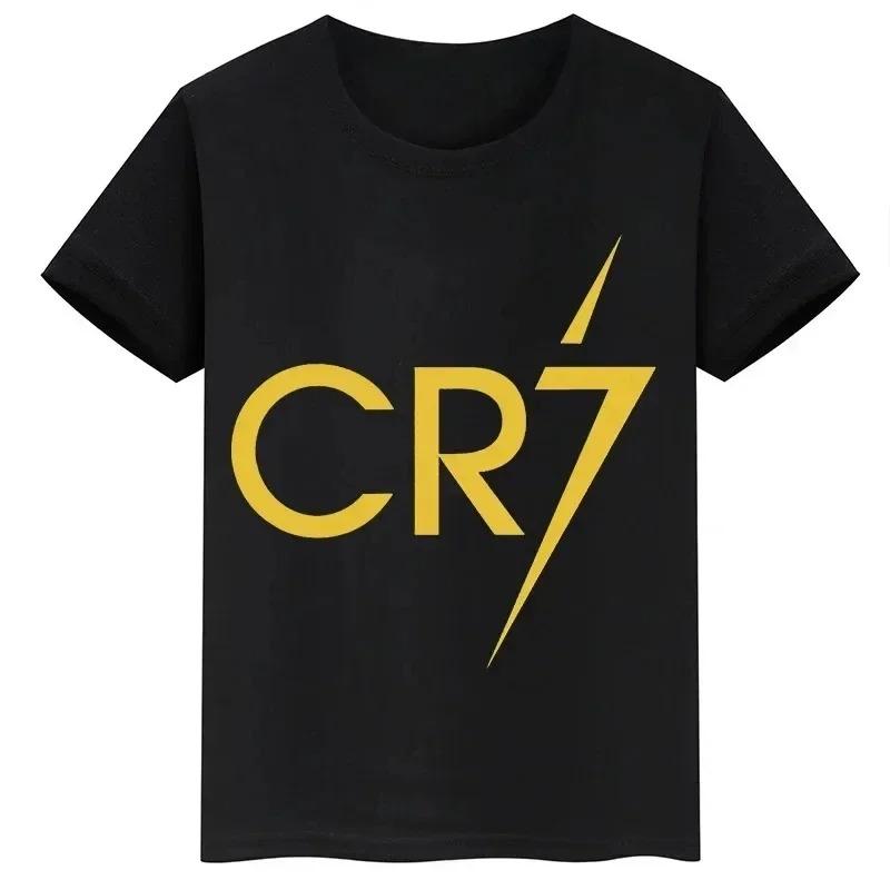 Stylish Black Cristiano Ronaldo "Siuuu" Goal Celebration Football Graphic Casual Cotton Short-Sleeve T-Shirt