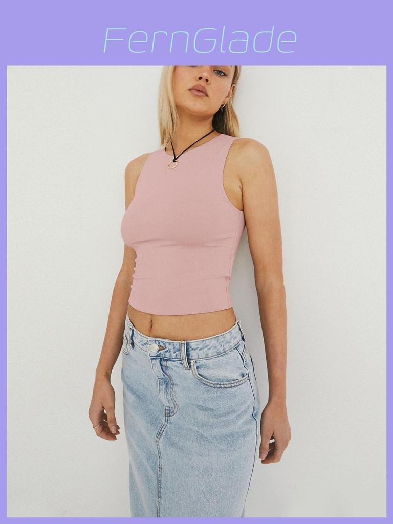 Y2k Sexy Crop Top With Nylon Fabric For Streetwear Girls