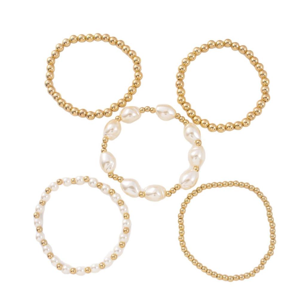 Hot-selling Pearl Set Bracelet Rice Beads Beaded Simple Personality Hand-woven Fashion Bracelet