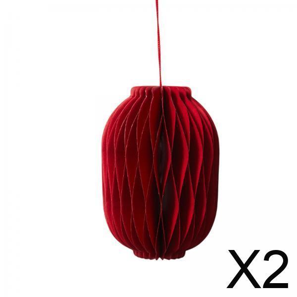Traditional Chinese New Year Red Paper Lantern Gift Decorative Spring Festival Ornament for Cars Events