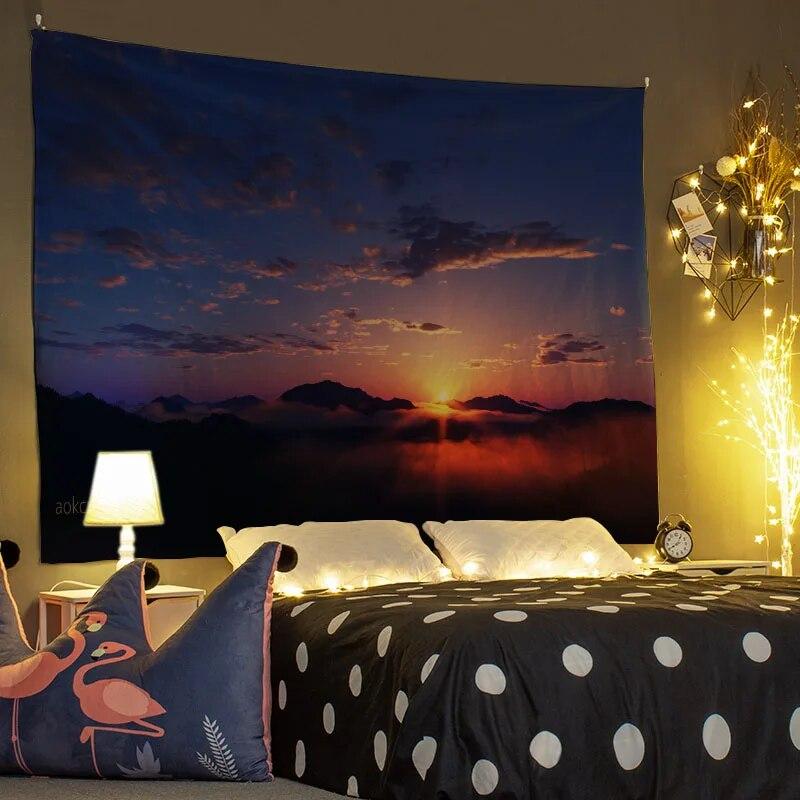 Cartoon-Wandteppich, Wanddekoration, Inneneinrichtung, Szene, Kunst, hängender Hintergrundstoff