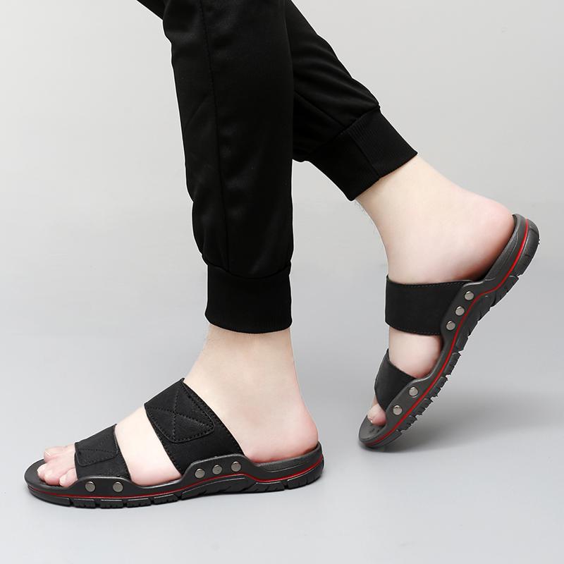 Fashion Non-Slip Sandals for Beach Casual Wear Half Drag Comfortable Lightweight Male Slippers New Arrival Mens Slip On Walking Shoes