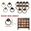 2PCS Antique Drawer Furniture Shell Handle Cabinet Cabinet Door Handle Round Alloy Ring Handle