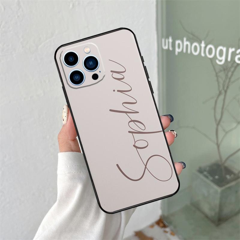 

Custom Personalized Initial Monogram For iPhone 16 15 14 13 12 11 Pro Max X XS Max XR Plus Phone Case Accessories iPhone 13 mini