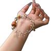 White Crystal Bracelet Natural Citrine Bracelet Lucky S925 Sterling Silver Barbie Sandalwood Gourd Crystal Bracelet