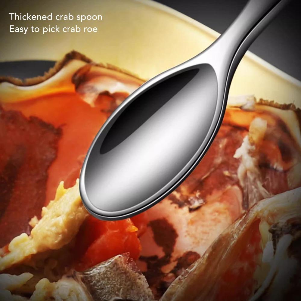3-Piece Set Ergonomic Handle Crab Cracker Stainless Steel Lobster Cracker Seafood Tools Set  Nut
