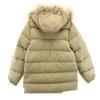 MONCLER Down jacket beige With raccoon fur Women Used