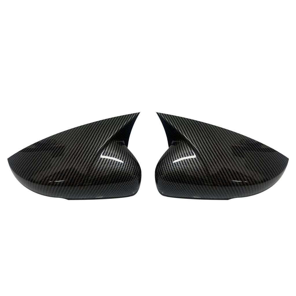 2 Pcs For Volkswagen VW Polo MK5 6R 6C 2009-2017 ABS Side Rearview Wing Mirror Cover Caps Shell Trim OX Horn Style Exterior