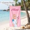 Taylor Custom Name Printed Beach Towel Personalized Soft Towel For Swimming Beach Travel