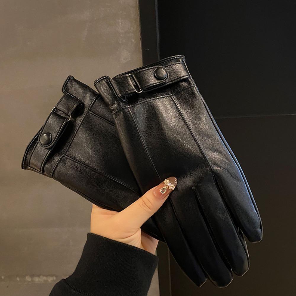 Winter new men's thermal gloves outdoor skiing motorcycle electric vehicle riding gloves cycling fleece thicker